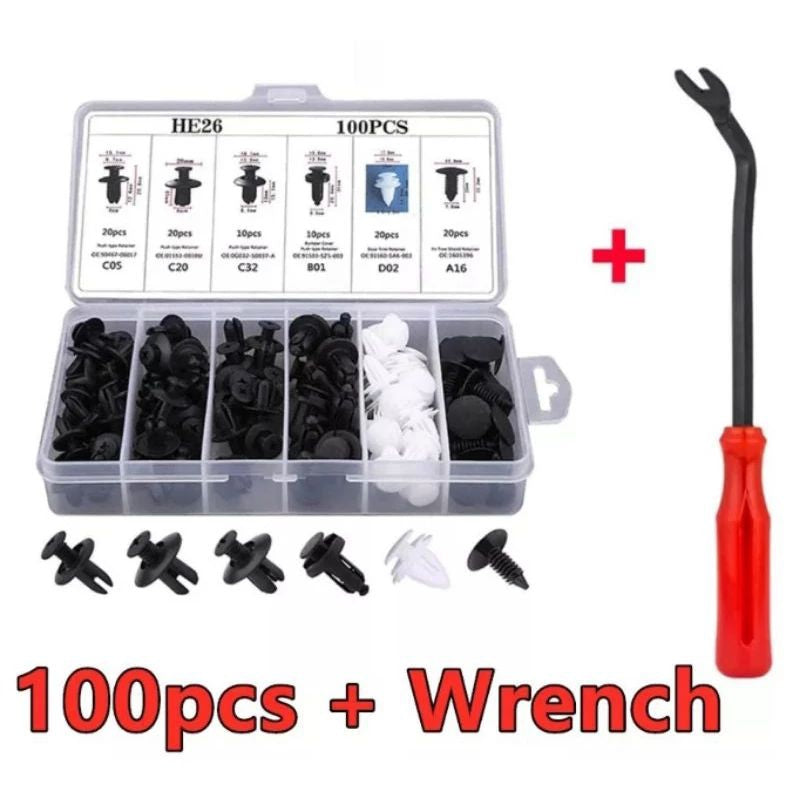 SET KLIP KERETA (100pcs)