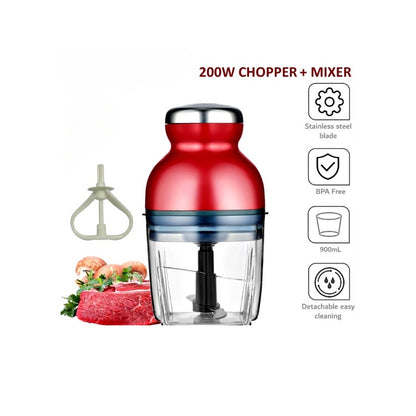 Electric 2 IN 1 Mini Chopper Blender