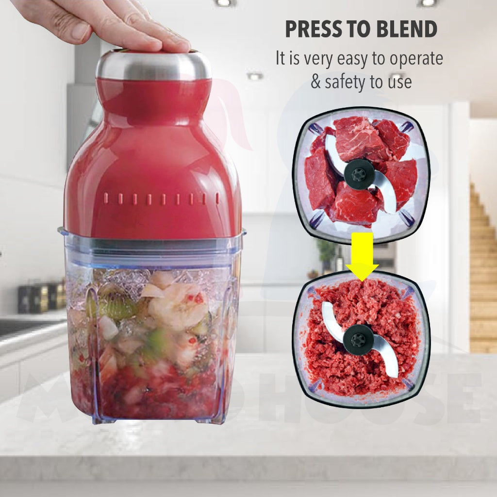 Electric 2 IN 1 Mini Chopper Blender